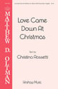 Love Came Down at Christmas SATB choral sheet music cover